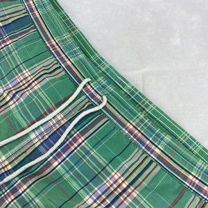 Polo Ralph Lauren Men's Green Multi Color Plaid Pattern Cotton Blend Trunks XXL